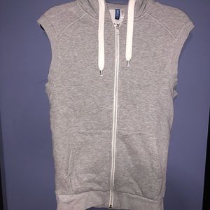 H&M Light gray Sleeveless Hoodie